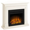 Semineu ECOFLAME - Barcelona SLIM LINE colt vanilla, flacara 3D de 23 inci, sistem incalzire