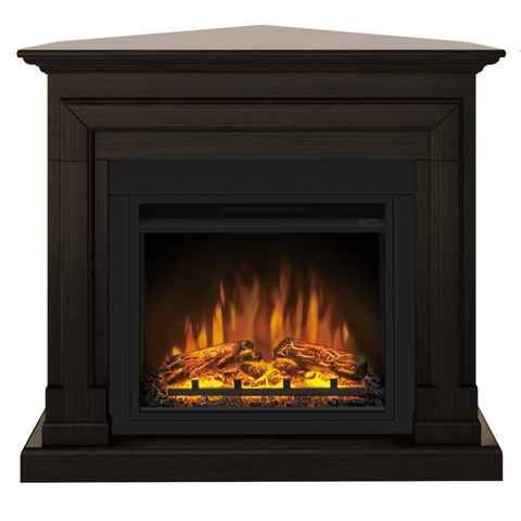 Semineu ECOFLAME - Barcelona SLIM LINE colt wenge, flacara 3D de 23 inci, sistem incalzire