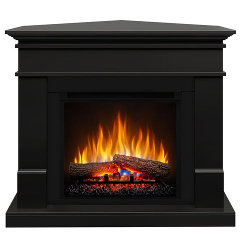 Semineu electric DIMPLEX Lisabona negru colt SLIM LINE cu focar electric 3D Optiflame XHD23 si sunet