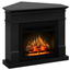 Semineu electric ECOFLAME PRO - Lisabona colt black, flacara 3D de 23 inci cu teme de culoare, incalzire infrared si sunet