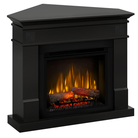 Semineu electric Lisabona Flower Drept/Colt Negru cu focar electric 3D Dimplex Optiflame XHD23 si sunet