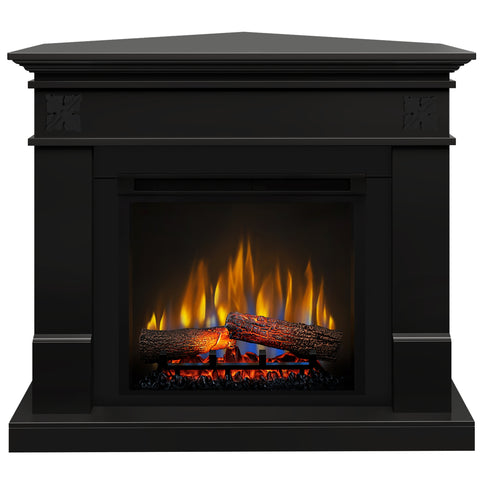 Semineu electric Lisabona Flower Drept/Colt Negru cu focar electric 3D Dimplex Optiflame XHD23 si sunet