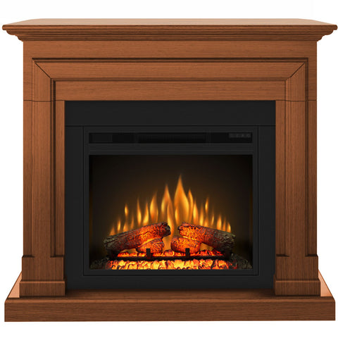 Semineu electric ECOFLAME PRO - Barcelona cherry, flacara 3D de 23 inci cu teme de culoare, incalzire infrared si sunet