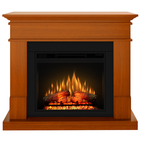 Semineu electric ECOFLAME PRO - Lisabona cherry, flacara 3D de 23 inci cu teme de culoare, incalzire infrared si sunet