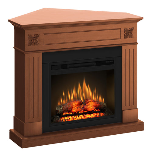 Semineu electric ECOFLAME PRO London colt 110.30.95 cires , incalzire infrared, teme de culoare, flacara 3D si sunet