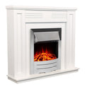 Semineu electric Coral Alb cu focar electric Aflamo Dexter Silver si sunet