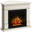 Semineu electric ECOFLAME PRO - Lisabona colt vanilla antique, flacara 3D de 23 inci cu teme de culoare, incalzire infrared si sunet