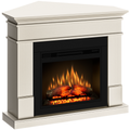 Semineu ECOFLAME PRO - Lisabona colt vanilla antique, flacara 3D de 23 inci cu teme de culoare, incalzire infrared si sunet