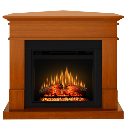 Semineu electric ECOFLAME PRO - Lisabona colt cherry, flacara 3D de 23 inci cu teme de culoare, incalzire infrared si sunet