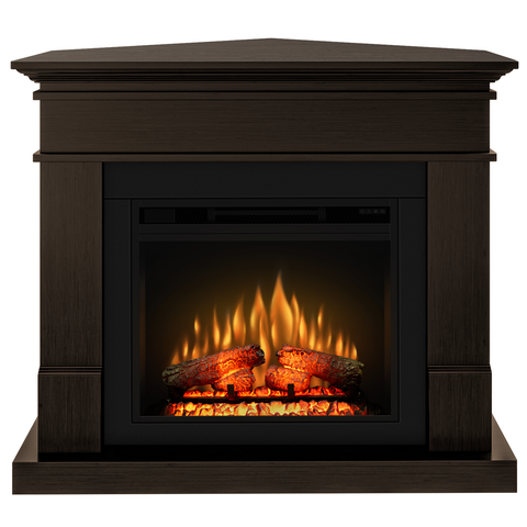 Semineu electric ECOFLAME PRO - Lisabona colt wenge, flacara 3D de 23 inci cu teme de culoare, incalzire infrared si sunet