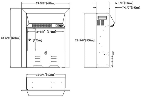 Focar semineu electric 3D incorporabil AFLAMO FAF-DEXS cu sunet