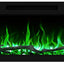 Semineu electric liniar 3D icorporabil AFLAMO Monarch 127 cm , aplicatie, sunet incorporat, flacara 3D cu teme de culoare, busteni si cristale decorative, 1500 W