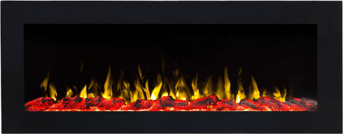 Semineu electric liniar 3D incorporabil AFLAMO Pride B140 Negru cu sunet