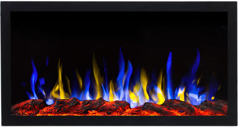 Semineu electric liniar 3D incorporabil AFLAMO Pride S092 Negru cu sunet