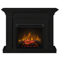 Semineu electric Alabaster Negru cu focar electric 3D Dimplex Optiflame XHD28 si sunet
