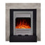 Semineu electric AFLAMO Simple Concrete cu focar Dexter Silver si sunet