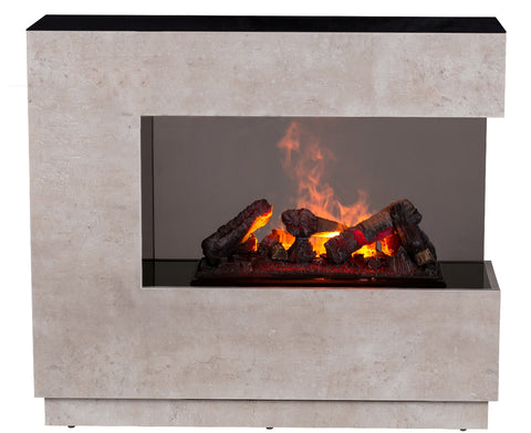 Semineu electric Zen Concrete cu focar electric 3D Dimplex Opti-Myst CH400 si sunet