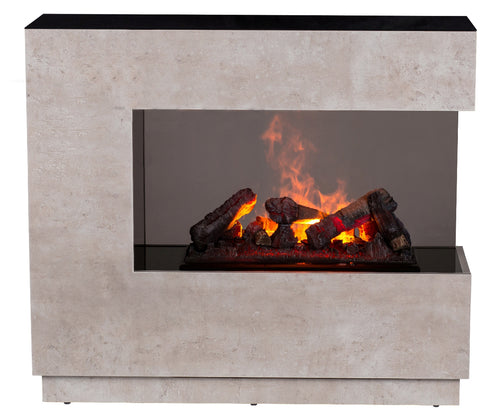 Semineu electric Zen Concrete cu focar electric 3D Dimplex Opti-Myst CH400 si sunet