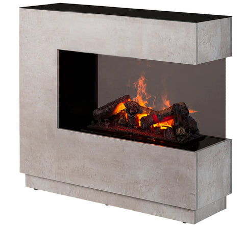Semineu electric Zen Concrete cu focar electric 3D Dimplex Opti-Myst CH400 si sunet
