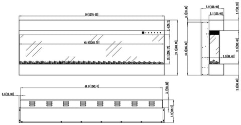 Focar electric liniar 3D Aflamo Imperial 50 Negru cu sunet