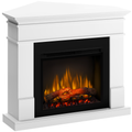 Semineu electric Lisabona Premium Drept/Colt Alb cu focar electric 3D Dimplex Optiflame XHD28 si sunet