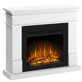 Semineu ECOFLAME - Lisabona SLIM LINE white, flacara 3D de 23 inci, sistem incalzire