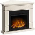 Semineu ECOFLAME - Lisabona SLIM LINE colt vanilla antique, flacara 3D de 23 inci, sistem incalzire