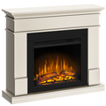 Semineu ECOFLAME - Lisabona SLIM LINE vanilla antique, flacara 3D de 23 inci, sistem incalzire