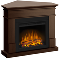 Semineu ECOFLAME - Lisabona SLIM LINE colt walnut, flacara 3D de 23 inci, sistem incalzire
