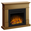 Semineu ECOFLAME - Lisabona SLIM LINE oak, flacara 3D de 23 inci, sistem incalzire