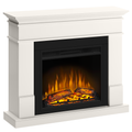 Semineu ECOFLAME - Lisabona SLIM LINE vanilla, flacara 3D de 23 inci, sistem incalzire