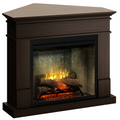 Semineu electric Lisabona Premium Wenge Colt- cu focar electric 3D Dimplex Revillusion Concrete 30" cu sunet