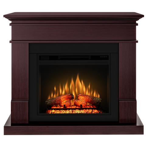Semineu electric ECOFLAME PRO - Lisabona mahogany, flacara 3D de 23 inci cu teme de culoare, incalzire infrared si sunet