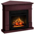 Semineu ECOFLAME PRO - Lisabona colt mahogany, flacara 3D de 23 inci cu teme de culoare, incalzire infrared si sunet