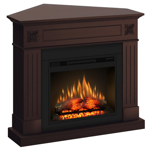 Semineu electric ECOFLAME PRO London colt 110.30.95 mahon , incalzire infrared, teme de culoare, flacara 3D si sunet