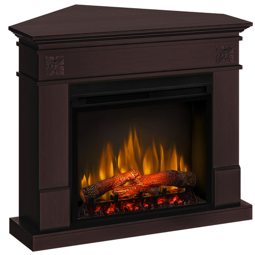 Semineu electric DIMPLEX Lisabona Flower Drept/Colt Mahon cu focar electric 3D Optiflame XHD28 si sunet