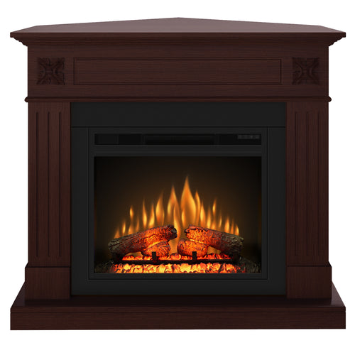 Semineu electric ECOFLAME PRO London colt 110.30.95 mahon , incalzire infrared, teme de culoare, flacara 3D si sunet