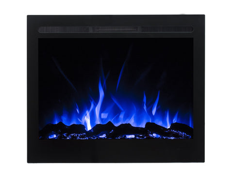 Semineu electric liniar 3D incorporabil AFLAMO Majestic 039 Negru cu sunet