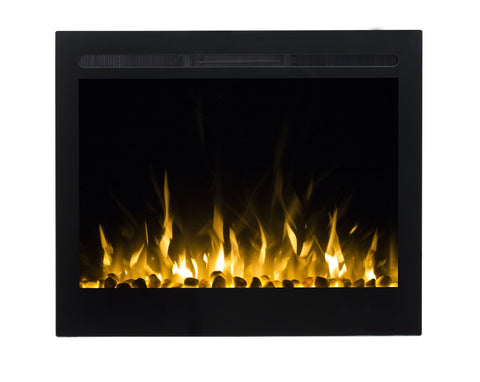 Semineu electric liniar 3D incorporabil AFLAMO Majestic 039 Negru cu sunet