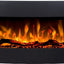 Semineu electric liniar 3D curbat AFLAMO Malibu 24 Negru cu sunet