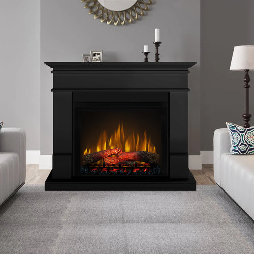 Semineu electric DIMPLEX Lisabona Negru cu focar electric 3D Optiflame XHD28 si sunet