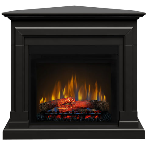 Semineu electric Barcelona Drept/Colt Negru cu focar electric 3D Dimplex Optiflame XHD28 si sunet