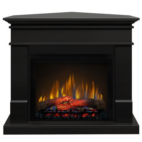 Semineu electric DIMPLEX Lisabona Drept/Colt Negru cu focar electric 3D Optiflame XHD28 si sunet