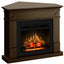 Semineu electric ECOFLAME PRO - Lisabona Flower colt nuc, flacara 3D de 23 inci cu teme de culoare, incalzire infrared si sunet