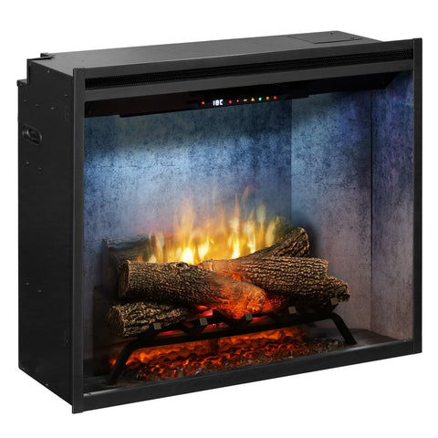 Semineu electric Barcelona Premium Negru - cu focar electric 3D Dimplex Revillusion Concrete 30" cu sunet