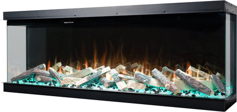 Semineu electric liniar 3D incorporabil AFLAMO Superb 60 Negru cu sunet