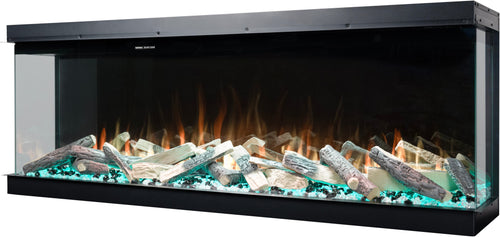 Semineu electric liniar 3D incorporabil AFLAMO Superb 60 Negru cu sunet