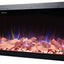 Semineu electric liniar 3D incorporabil AFLAMO Superb 60 Negru cu sunet
