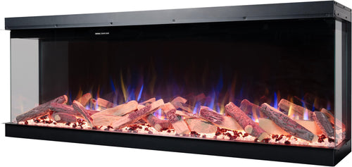Semineu electric liniar 3D incorporabil AFLAMO Superb 60 Negru cu sunet