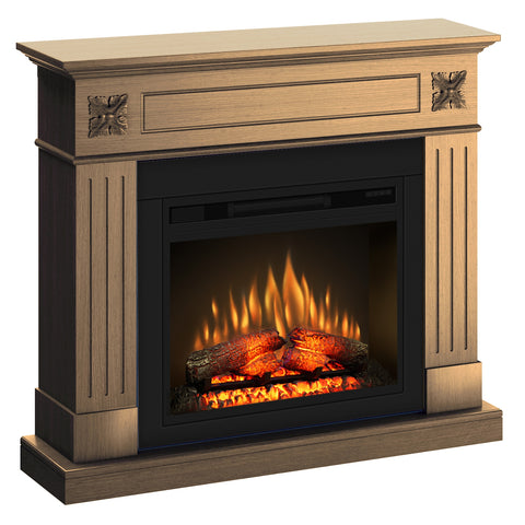 Semineu London 110.30.95 stejar + focar ECOFLAME 23", incalzire infrared, teme de culoare, flacara 3D si sunet